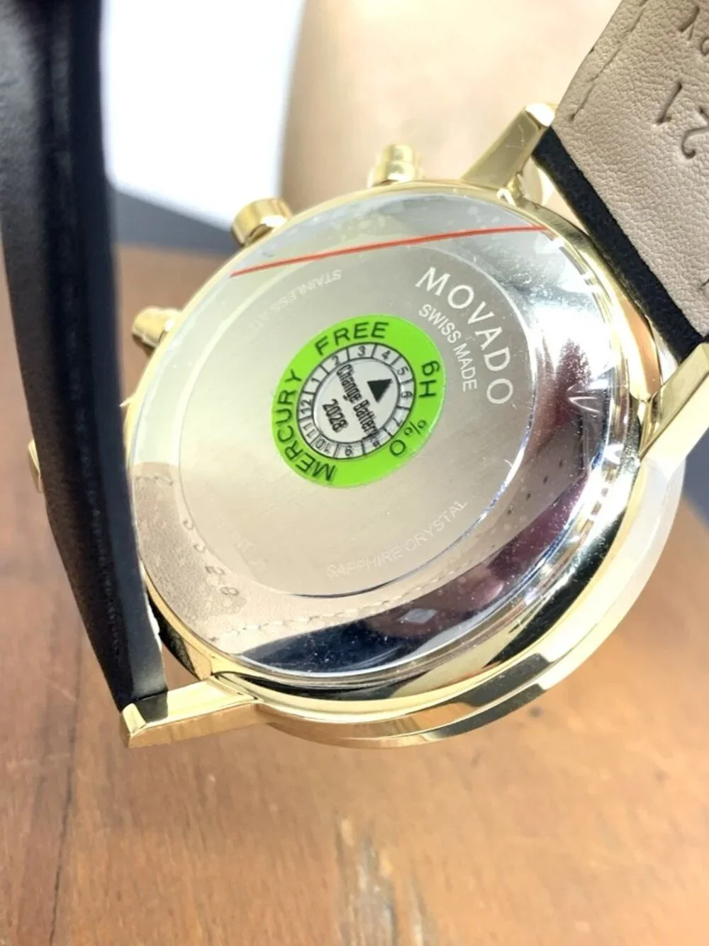 Movado Men's Watch 0607888 Museum Swiss Quartz Chronograph White Dial Leather